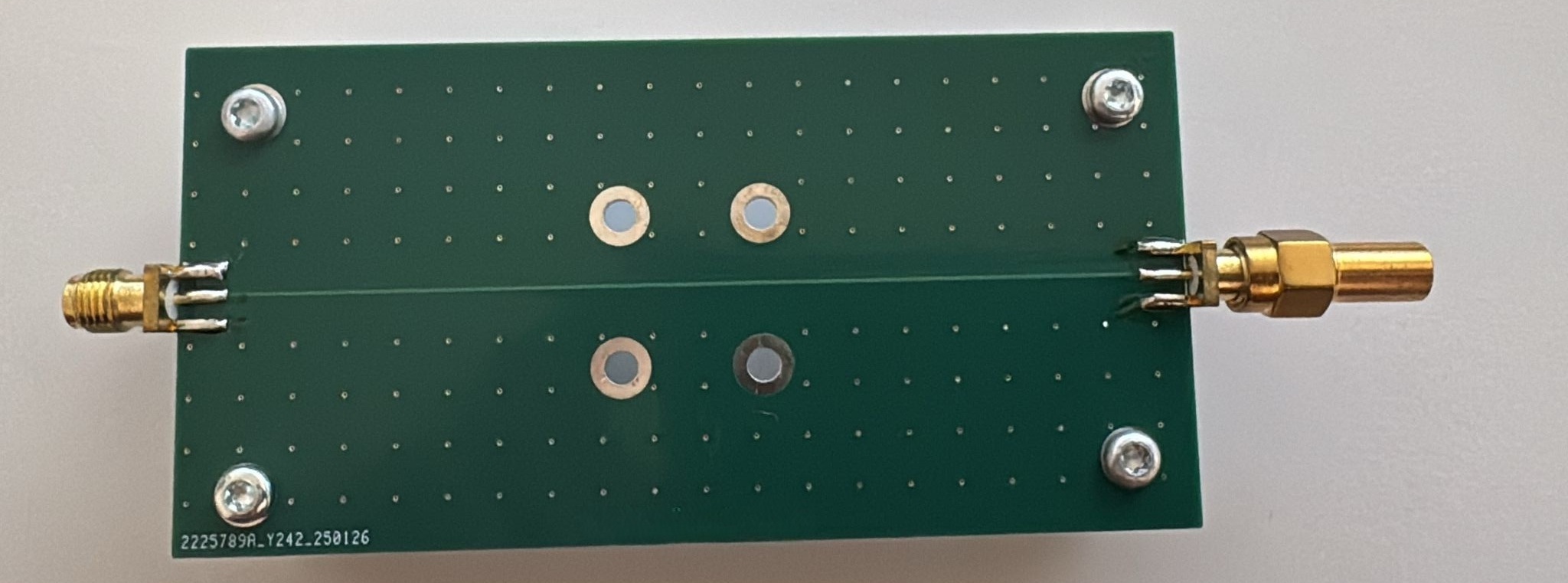 Fabricated reference board with SMA connectors